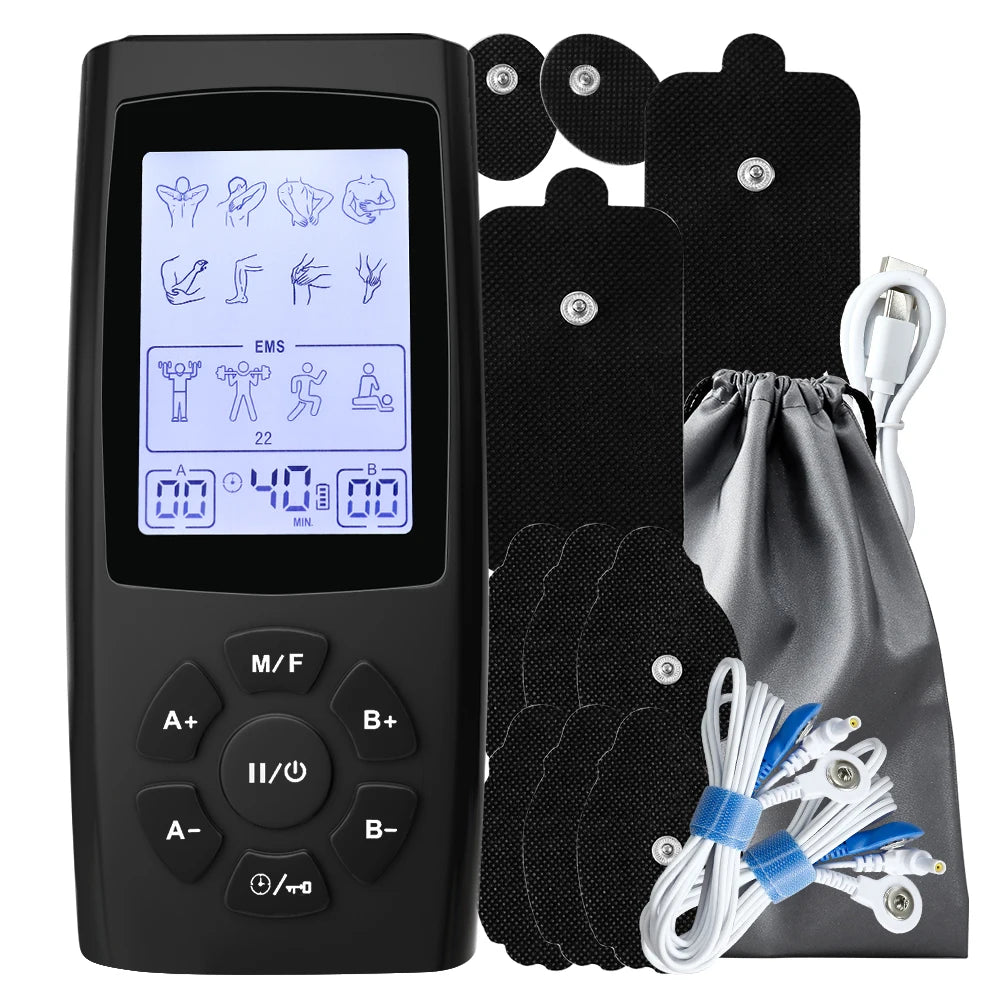 TENS EMS Unit 28 Modes 40 Intensity Muscle Stimulator for Pain Relief Therapy