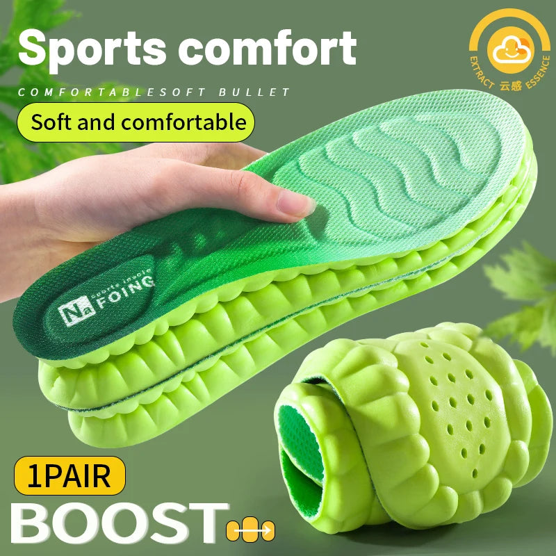 4D Cloud Technology Sports Insoles -- Breathable -- Shock Absorption -- Orthopedic Care