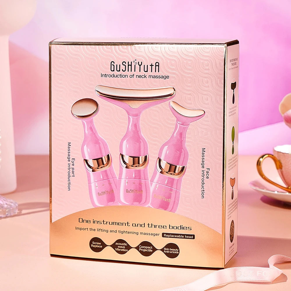 3 In 1 Facial Lifting Massager Great for eyes and neck - Skin Tightening - Anti Wrinkle - Anti Aging