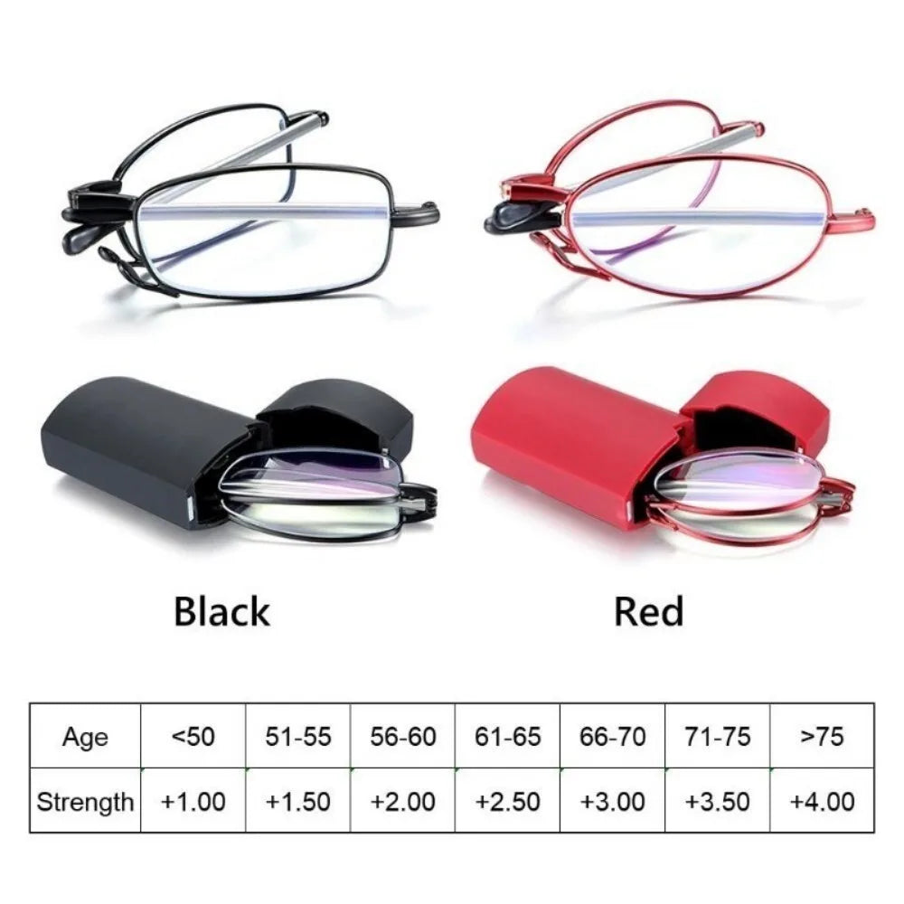 Foldable Reading Glasses
Anti Blue Light
 +1.00 to +4.00 
For both Men and Women