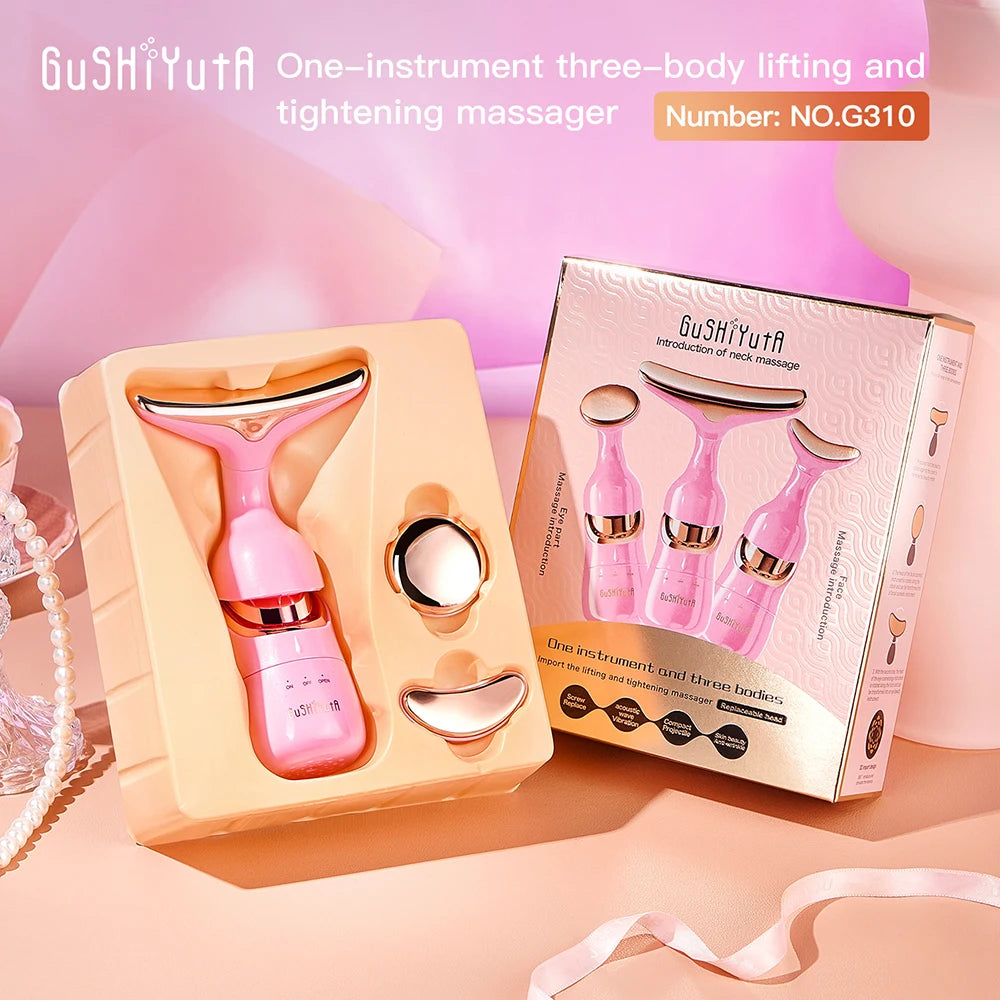 3 In 1 Facial Lifting Massager Great for eyes and neck - Skin Tightening - Anti Wrinkle - Anti Aging
