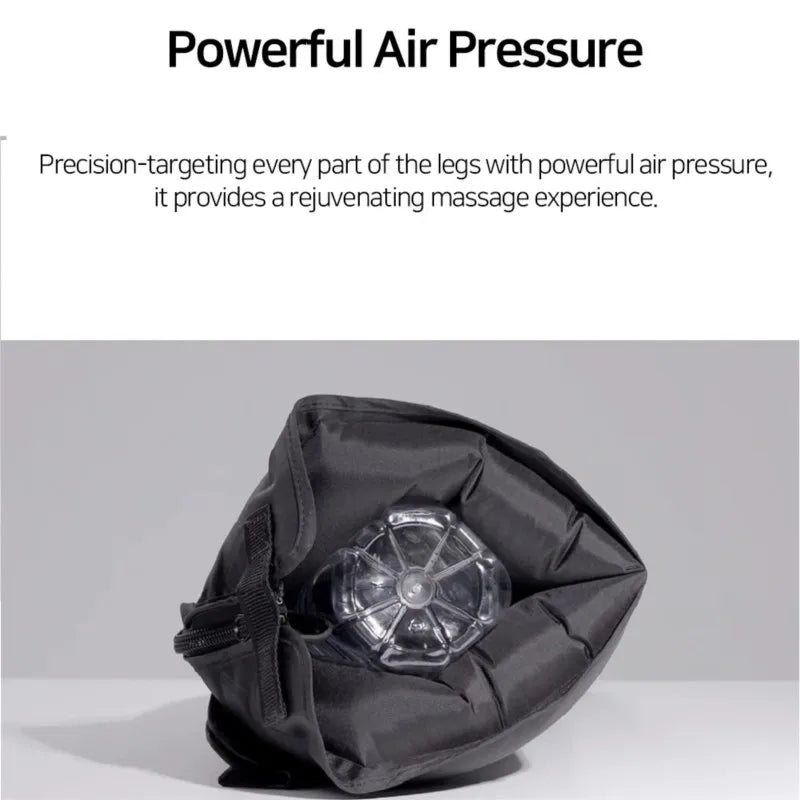 Air Compression Leg Massage 
6 Airbag Pneumatic Boots 
Used for Circulation and Leg Muscle Relaxation
Helps to treat Varicose Veins