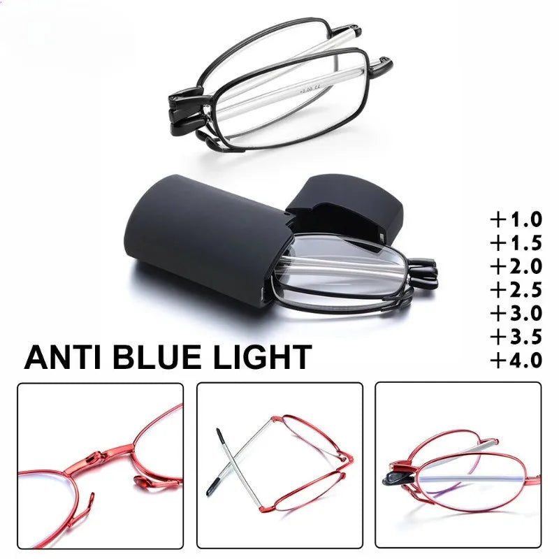 Foldable Reading Glasses
Anti Blue Light
 +1.00 to +4.00 
For both Men and Women