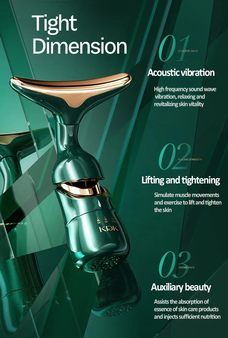 3 In 1 Facial Lifting Massager Great for eyes and neck - Skin Tightening - Anti Wrinkle - Anti Aging