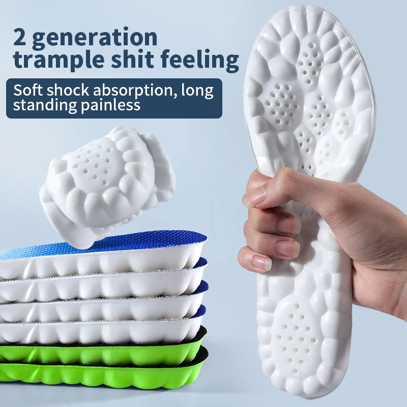 4D Cloud Technology Sports Insoles -- Breathable -- Shock Absorption -- Orthopedic Care