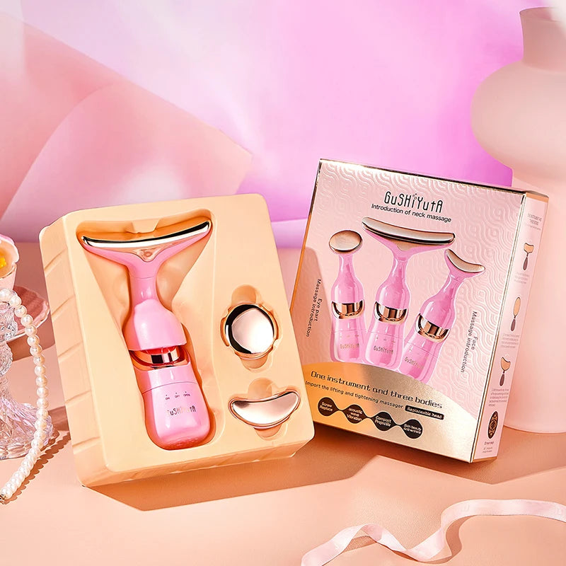 3 In 1 Facial Lifting Massager Great for eyes and neck - Skin Tightening - Anti Wrinkle - Anti Aging