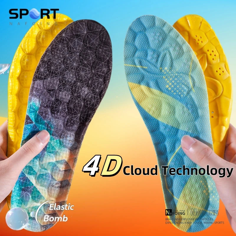 4D Cloud Technology Sports Insoles -- Breathable -- Shock Absorption -- Orthopedic Care