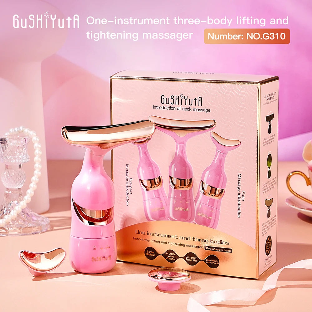 3 In 1 Facial Lifting Massager Great for eyes and neck - Skin Tightening - Anti Wrinkle - Anti Aging