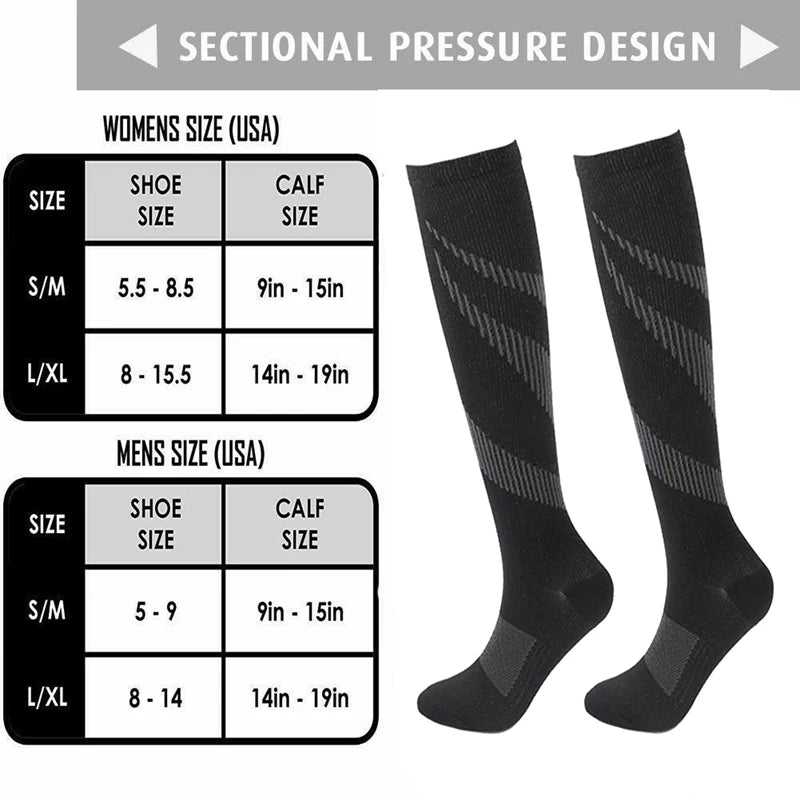 Men's Sports Compression Socks Helps treat Varicose Veins